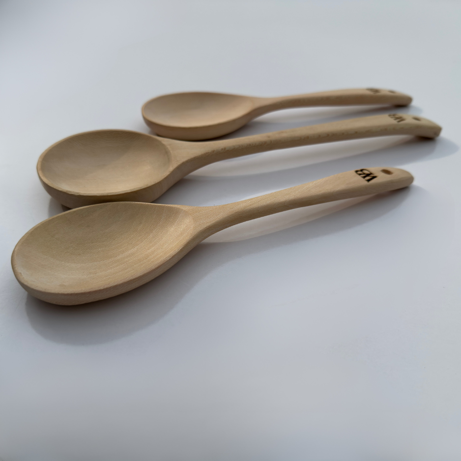 Wooden Cooking Utensil Set – 4-Piece kitchen Utensils for Nonstick Pans & Nonstick Cookware – Durable Eco-Friendly Cooking Spoons & Spatulas for Cooking, Mixing & Serving - Image 3